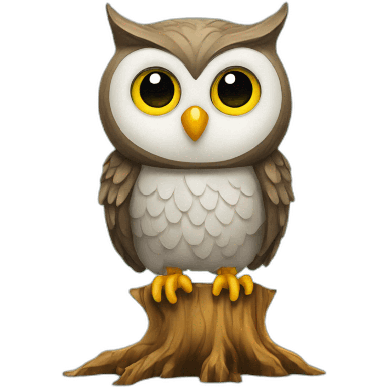 Owl-on-root emoji