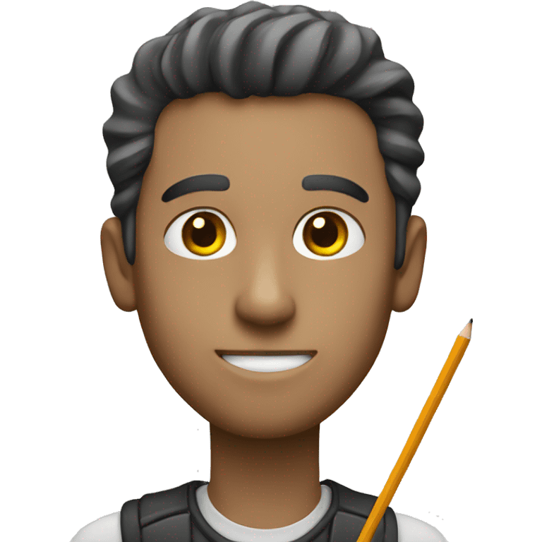 guy with pencil emoji