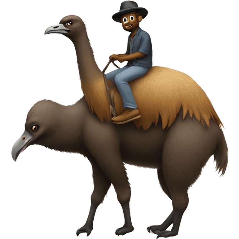 bear ridin an ostrich emoji