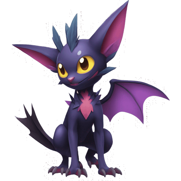  Kawaii Edgy Cool Beautiful Noibat-Noivern-Nargacuga-Litten full body emoji