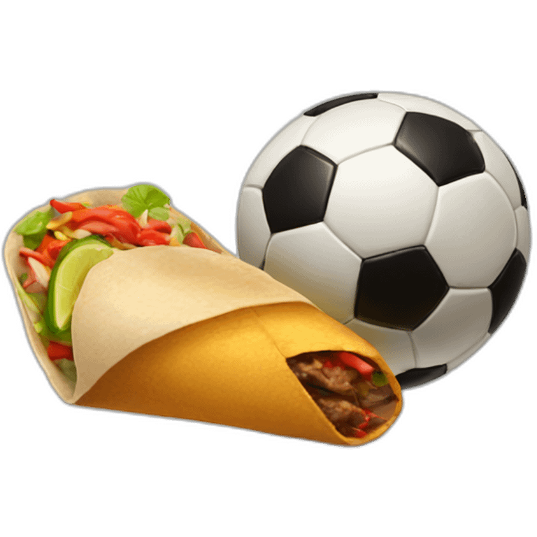 soccer with a fajita emoji