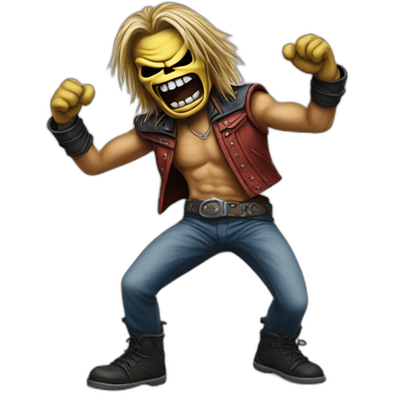 Eddie from Iron Maiden dancing emoji