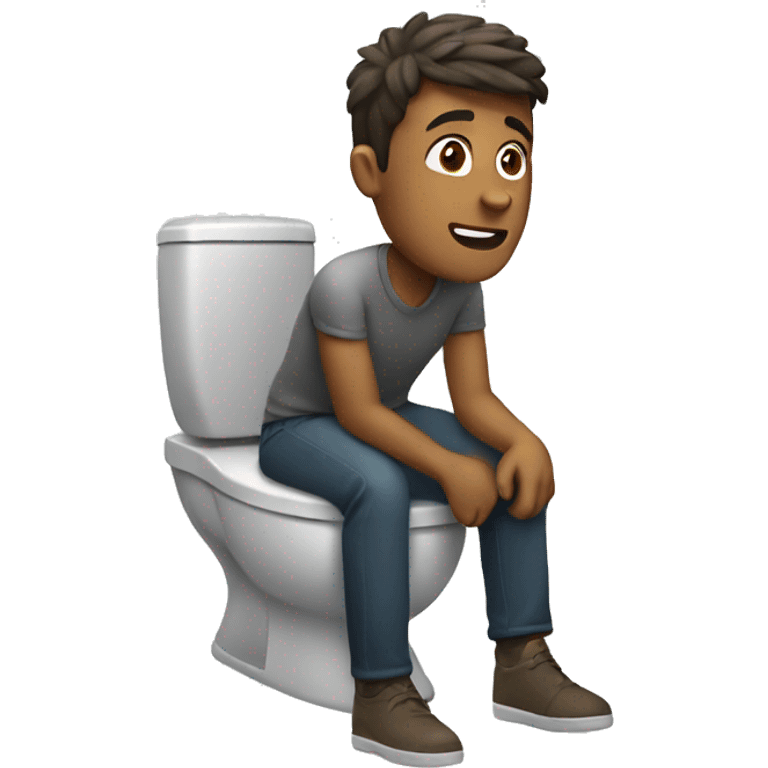 guy sitting on the toilet emoji