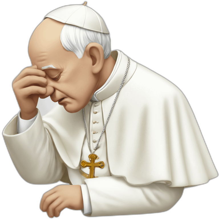 the pope innocently snorting lines emoji