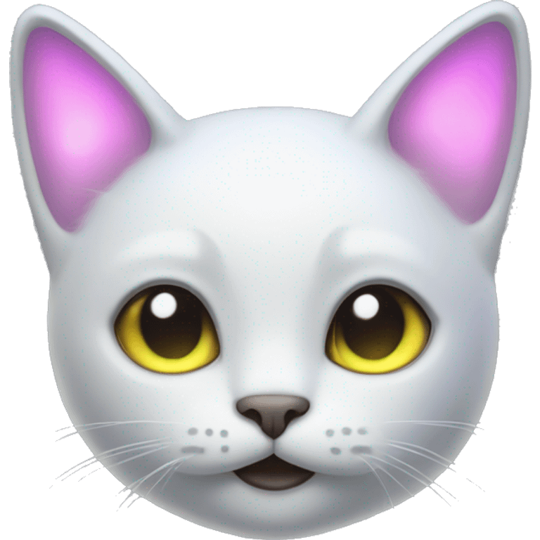 cat with glowing iridescent ears emoji