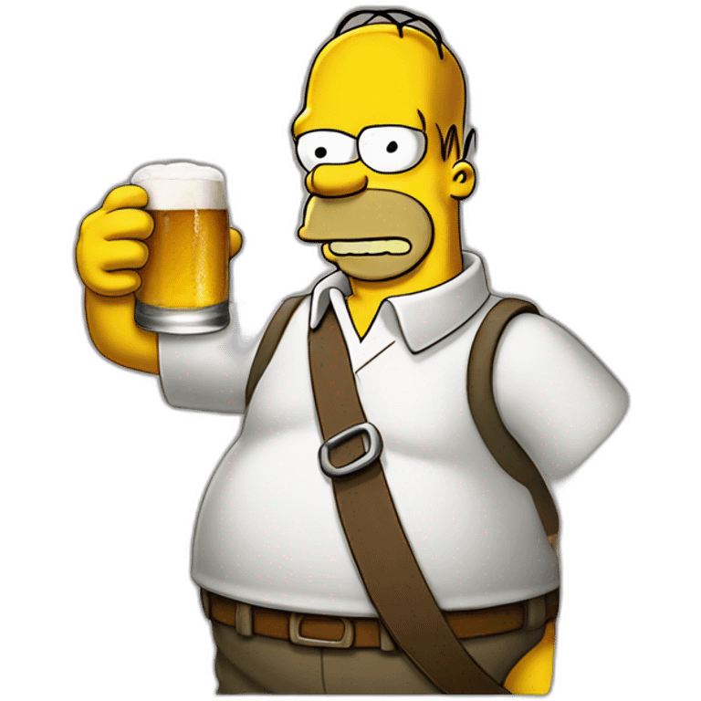 Homer simpson drink beer emoji