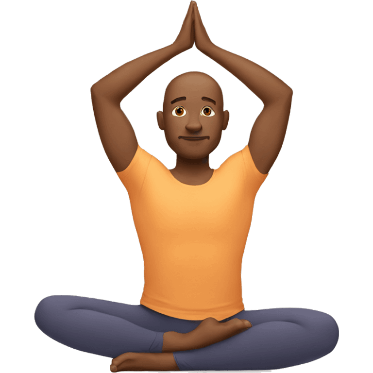 man doing yoga emoji