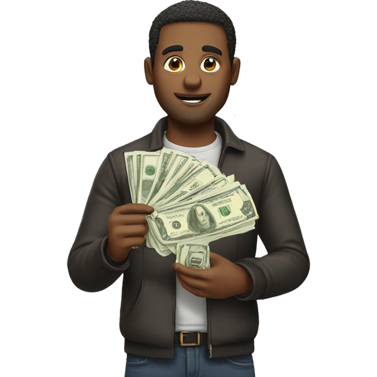 Man holding money  emoji