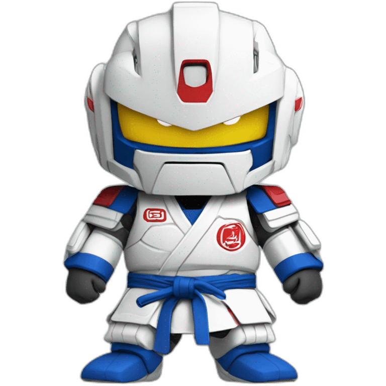 Gundam wearing a Jiu-Jitsu gi emoji