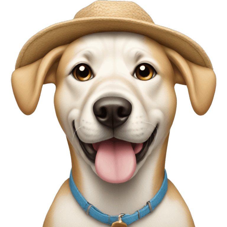 Dog wearing a hat emoji