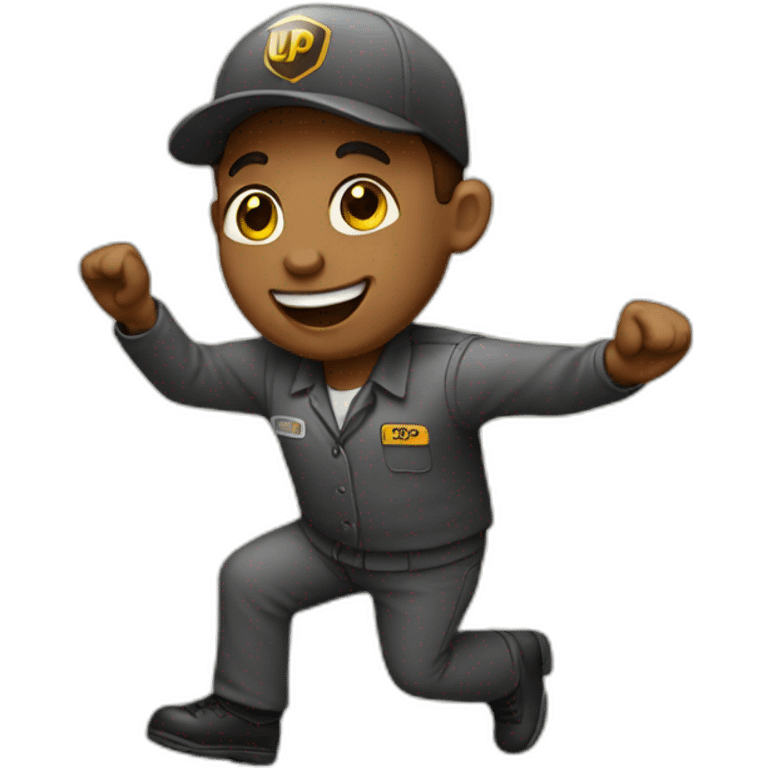 Dancing UPS worker emoji