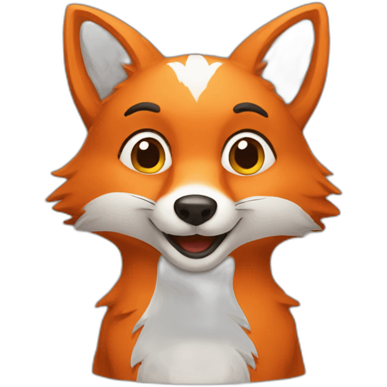 Friendly fox emoji