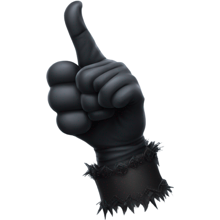 thumb up, gothic glove, magical style emoji