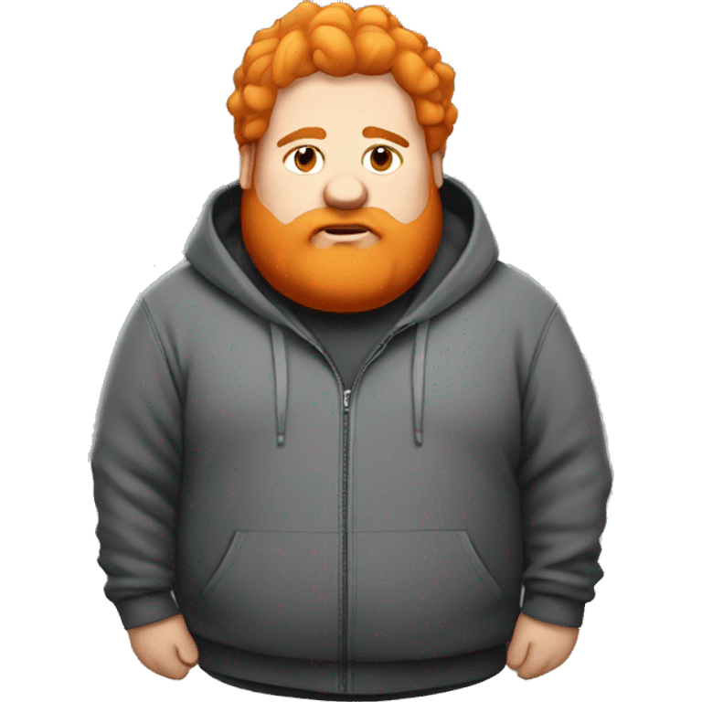 Fat dude with orange hair in a hoodie with a beard  emoji