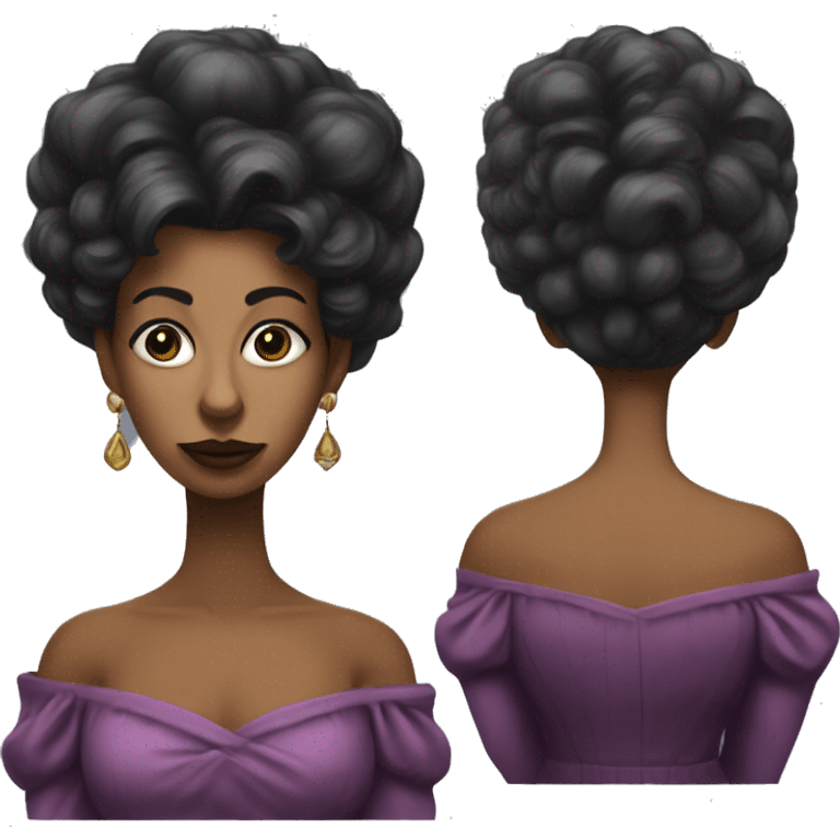 vil woman with a paeche in one eye and a bouffant hairstyle emoji