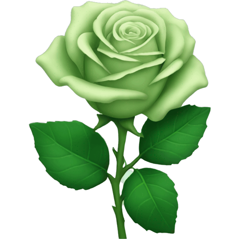 Green rose  emoji