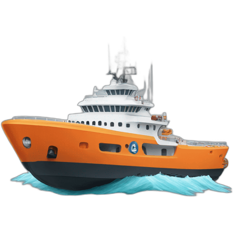 orange rescue ship emoji