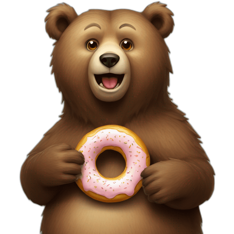 bear eating an donnut emoji