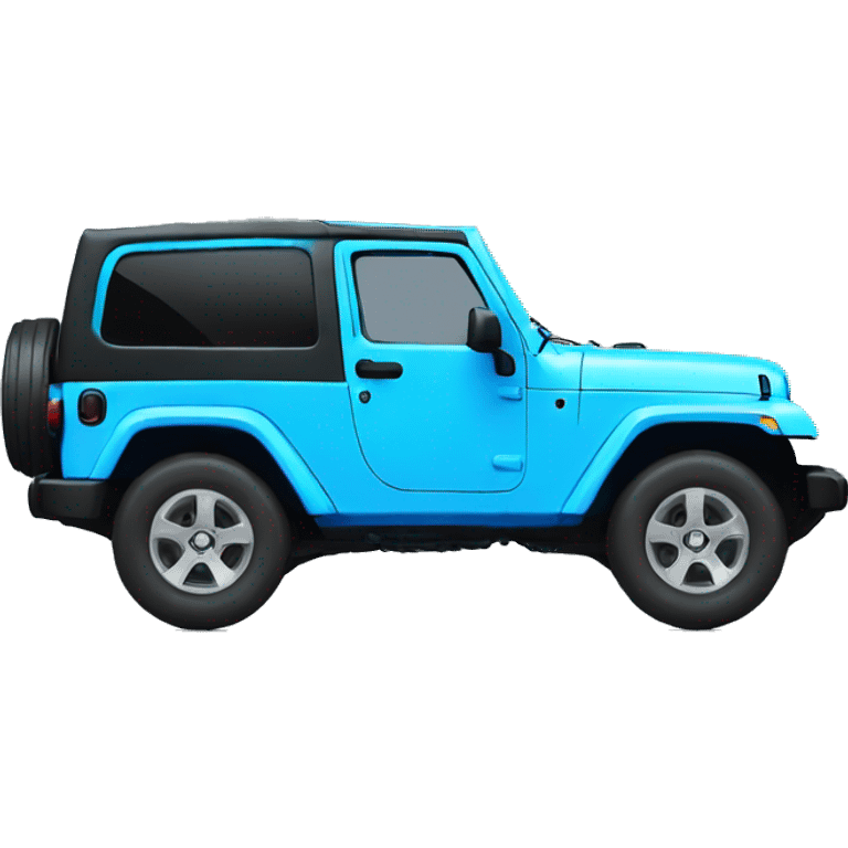 neon blue jeep emoji