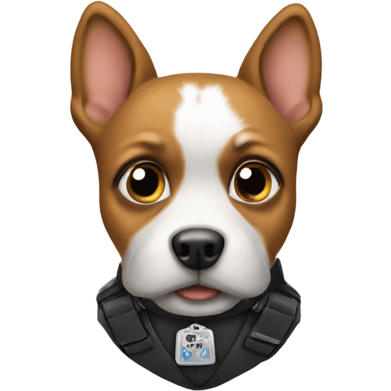 dog in security vest emoji