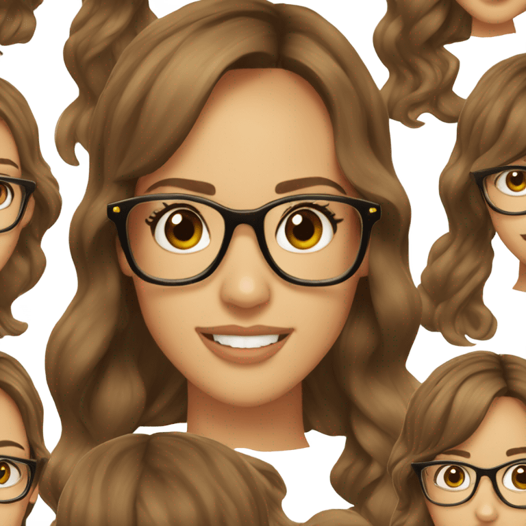 Jessica alba with glasses and brown hair  emoji