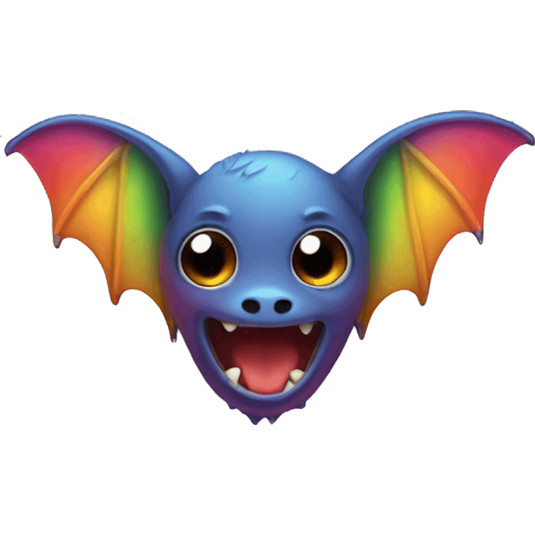 Rainbow bat  emoji