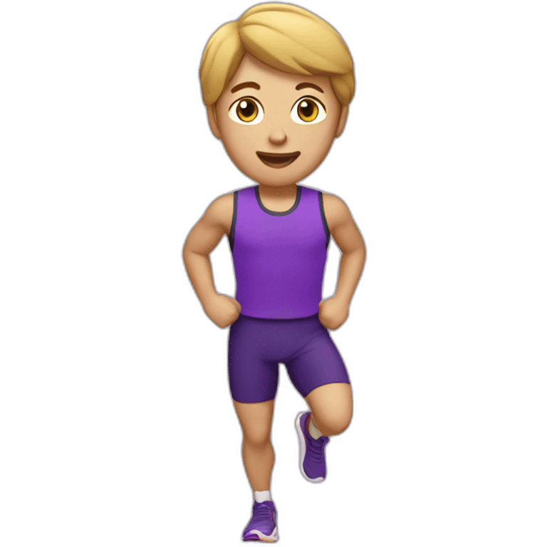 Runner in purple top emoji