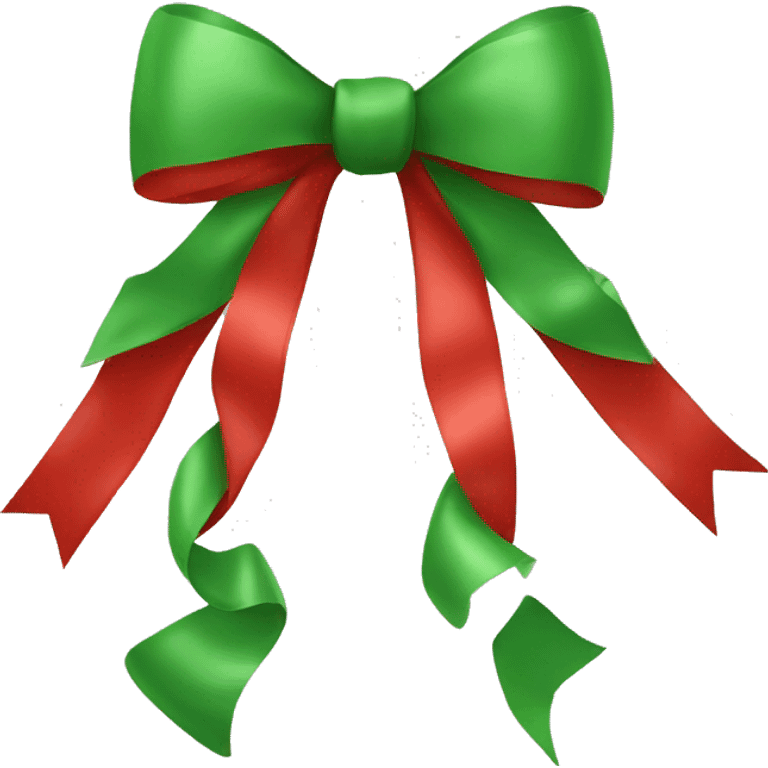 christmas colored bow emoji