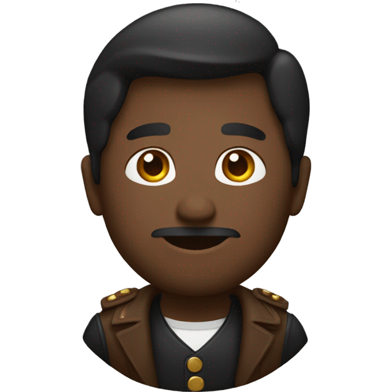 Un homme noir brun en costume emoji