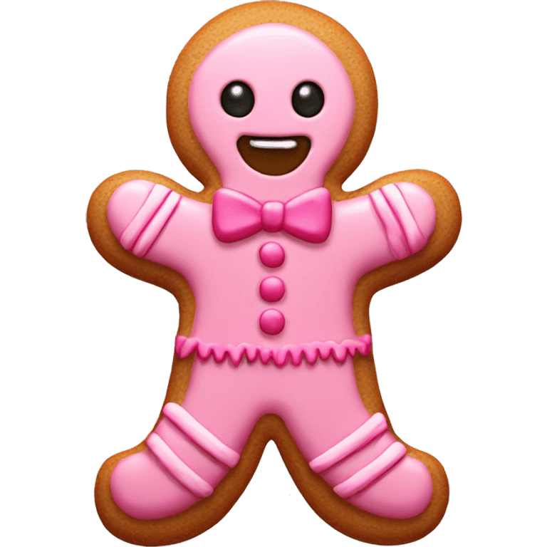 Pink Gingerbread cookie emoji