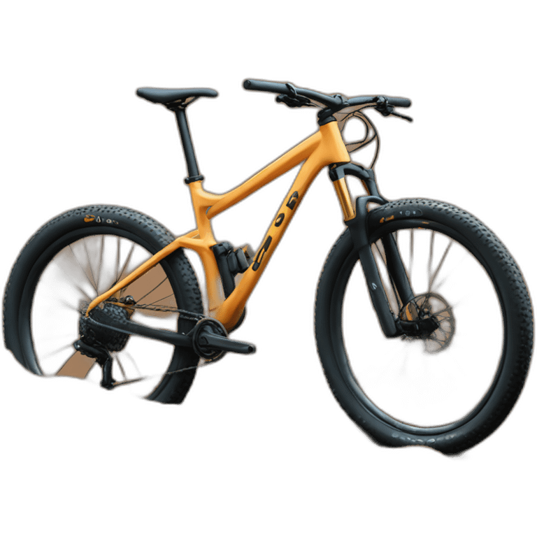 super mtb bicycle in dirt emoji