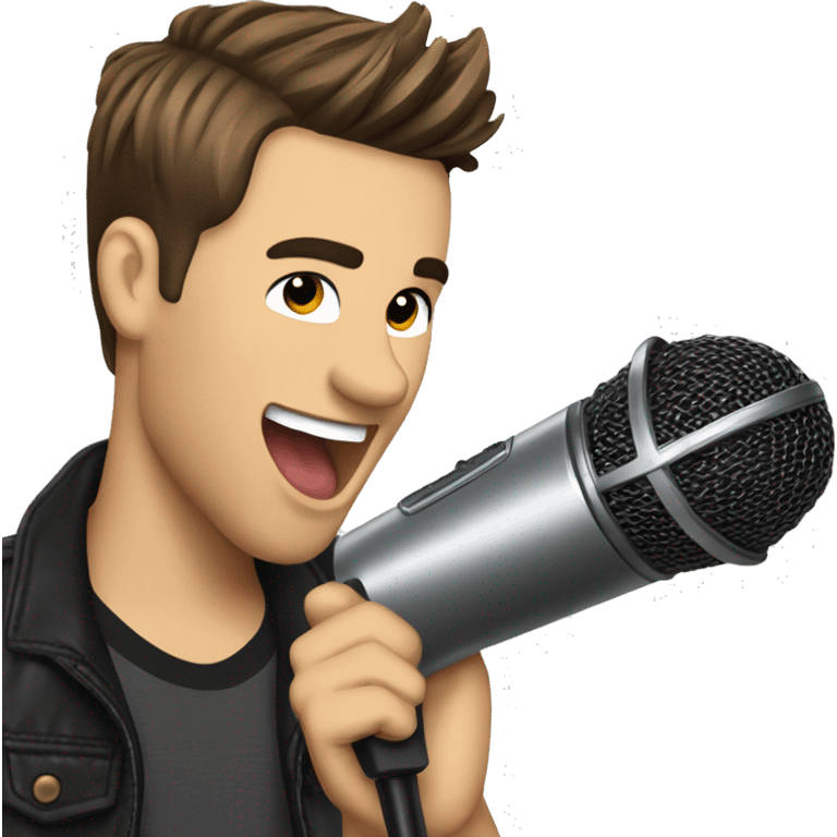 Big time rush with microphone emoji