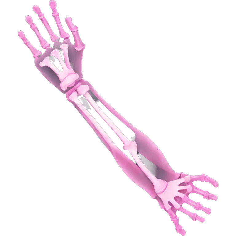 X-ray arm pink emoji