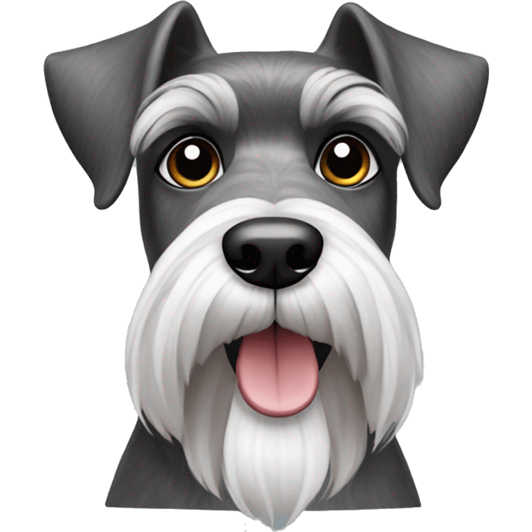 Salt pepper schnauzer dog emoji