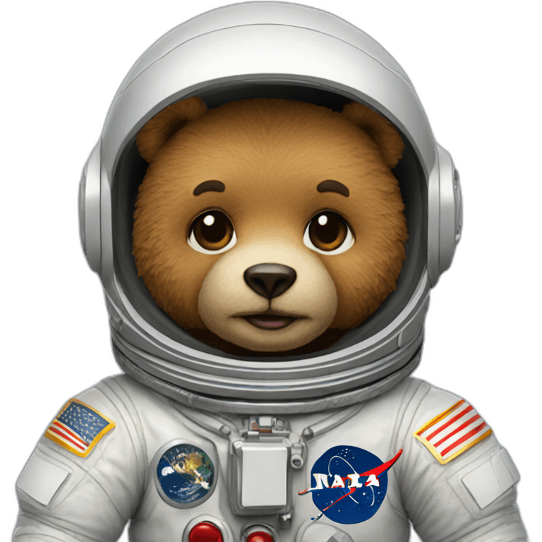 astronaut teddy bear emoji