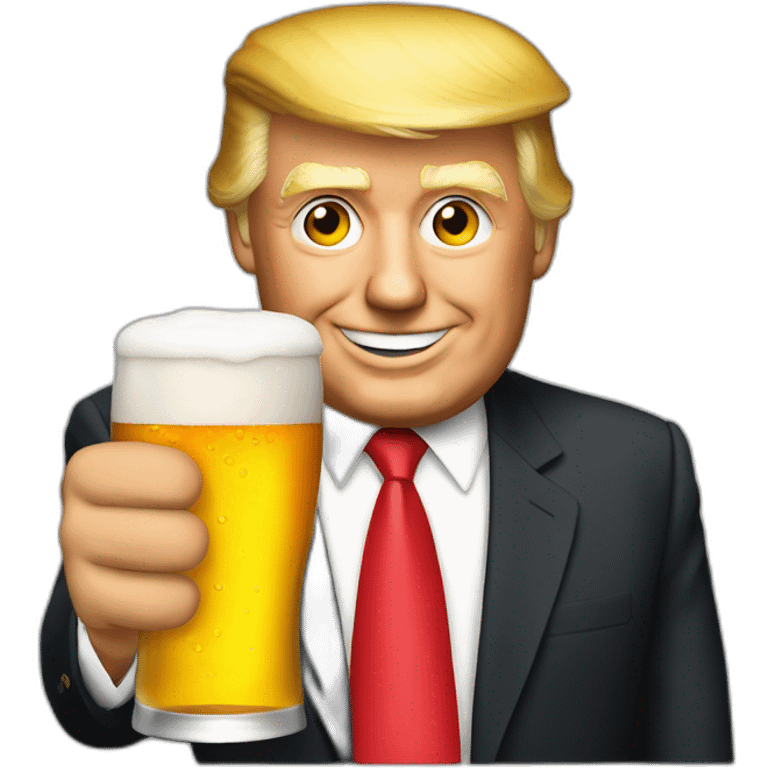 Trump-drink-a-beer emoji