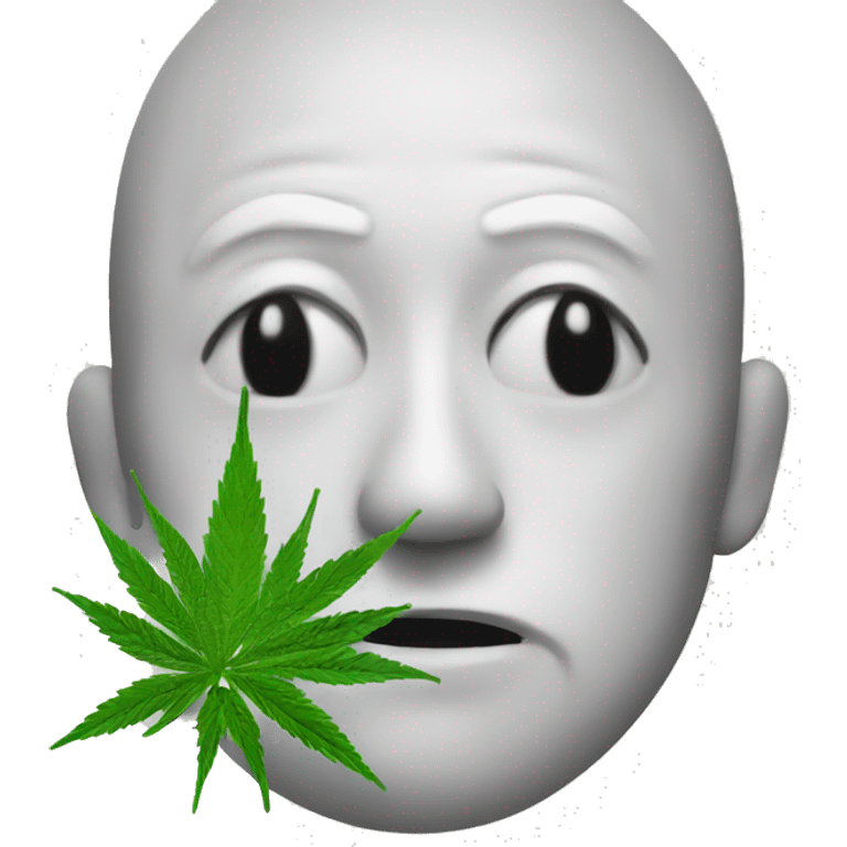 mad inspecting cbd bud ball emoji