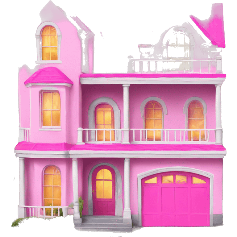 Pink Barbie dream house  emoji