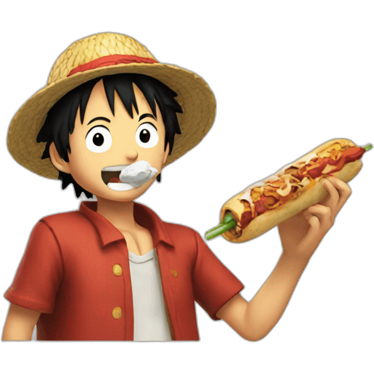 Luffy eating a kebab  emoji