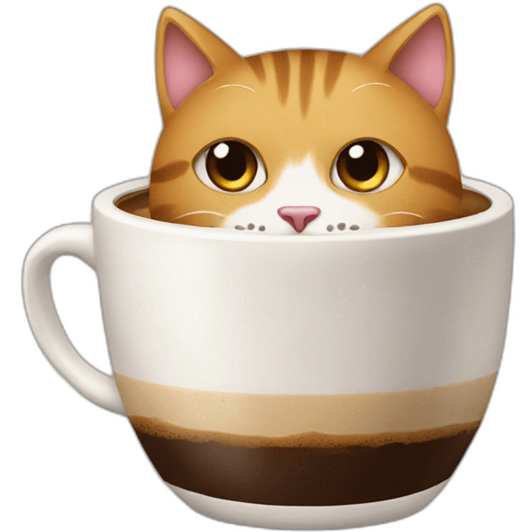 coffee with a cat inside emoji