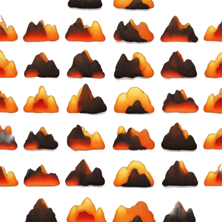  Legendary Cool Edgy Brown-Black-Red-Orange-gradient Magma-Lava-Volcano-Dragon emoji