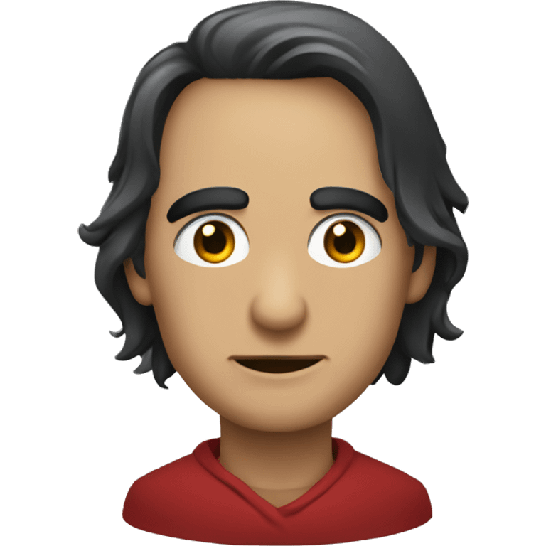 Um corvo com o olho vermelho emoji