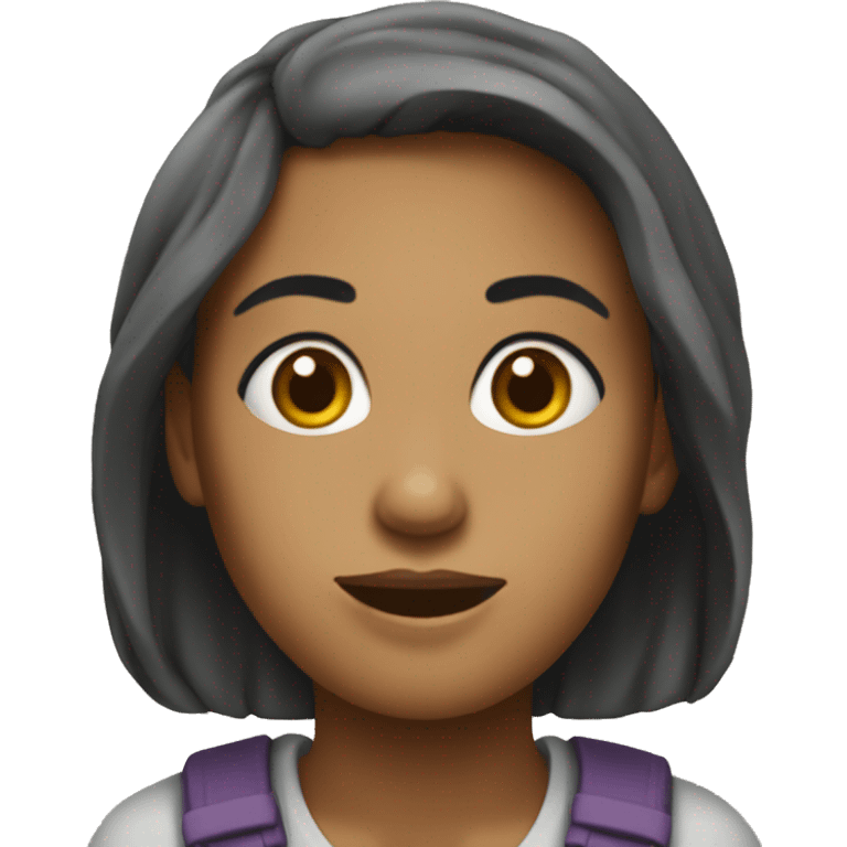 Uma mulher com cara de Deboche emoji