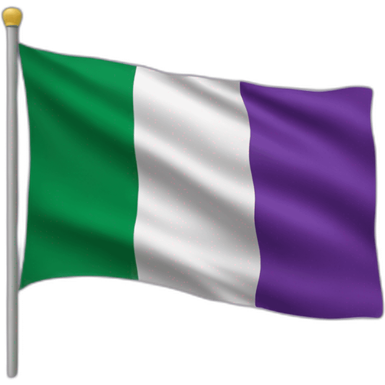 Nigeria flag in purple emoji