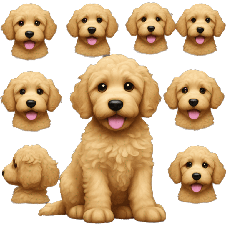 Golden doodle puppy emoji