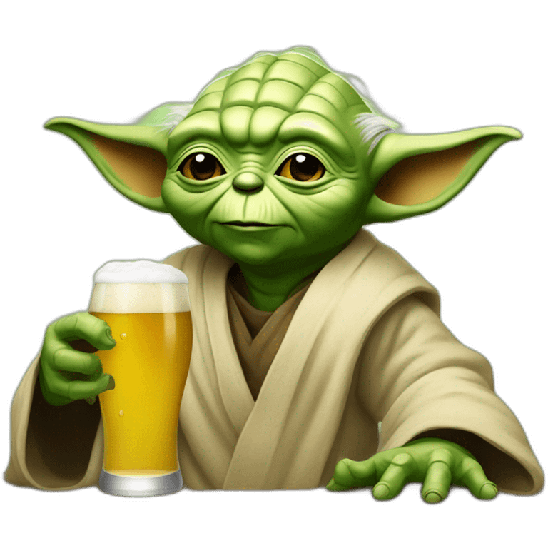 Yoda qui boit une biere emoji