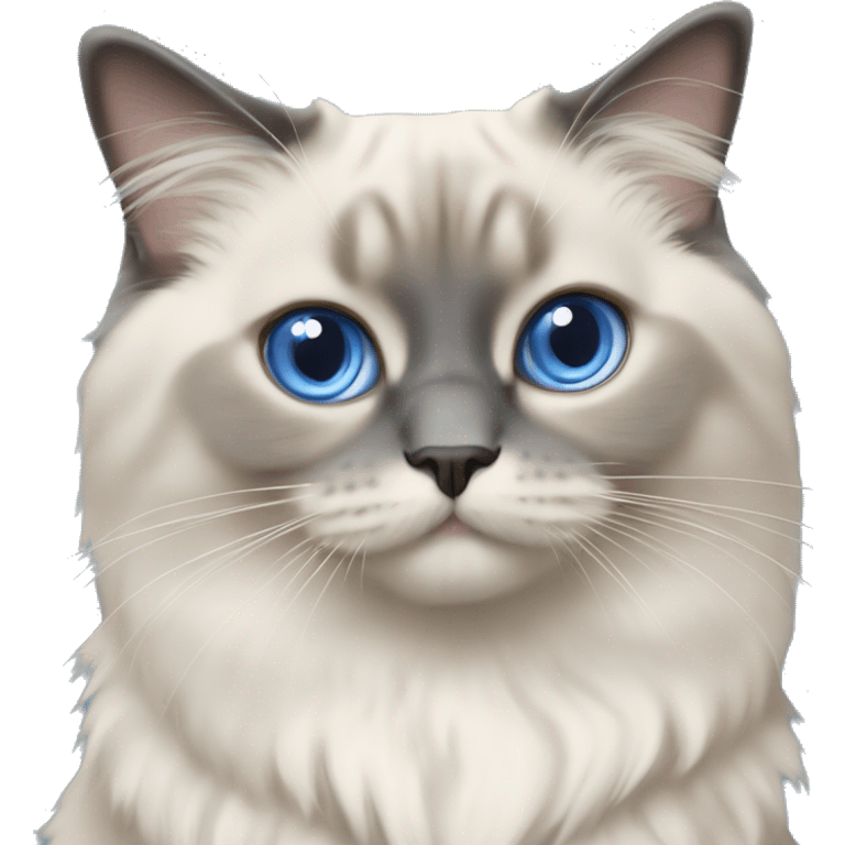 ragdoll blue mitted playing  emoji