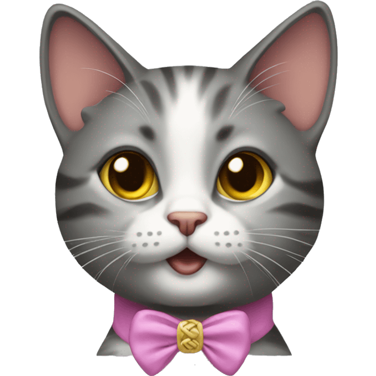 Coquette cat emoji