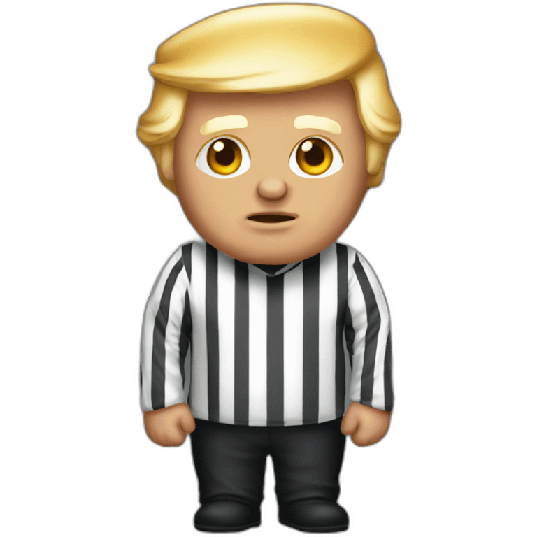 Trump in prison costume emoji