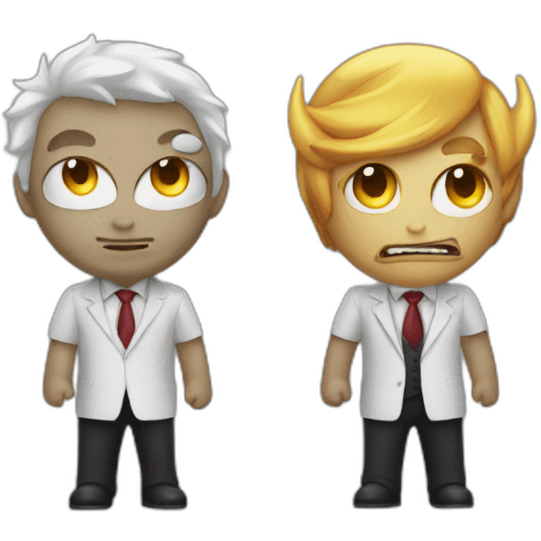 two face angel and demon emoji